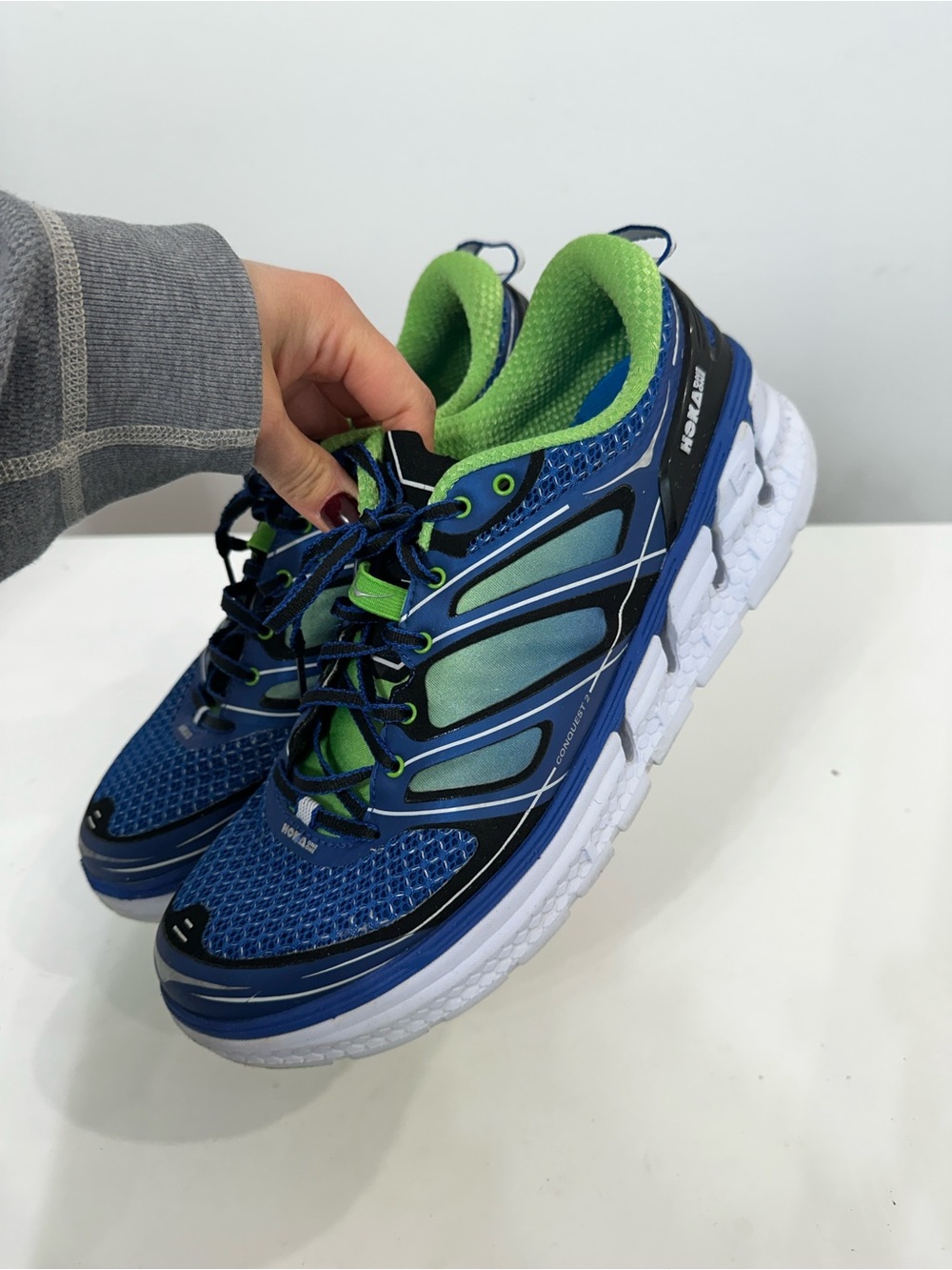 HOKA ONE ONE CONQUEST 2 🤍 BLUE / GREEN
